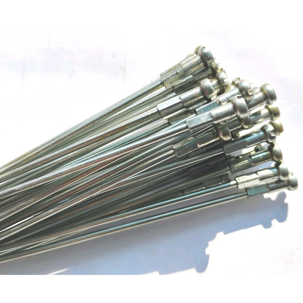 Lot Of 36 Stainless Steel 285mm Silver Bike Spokes 8.0g Each With Nipples